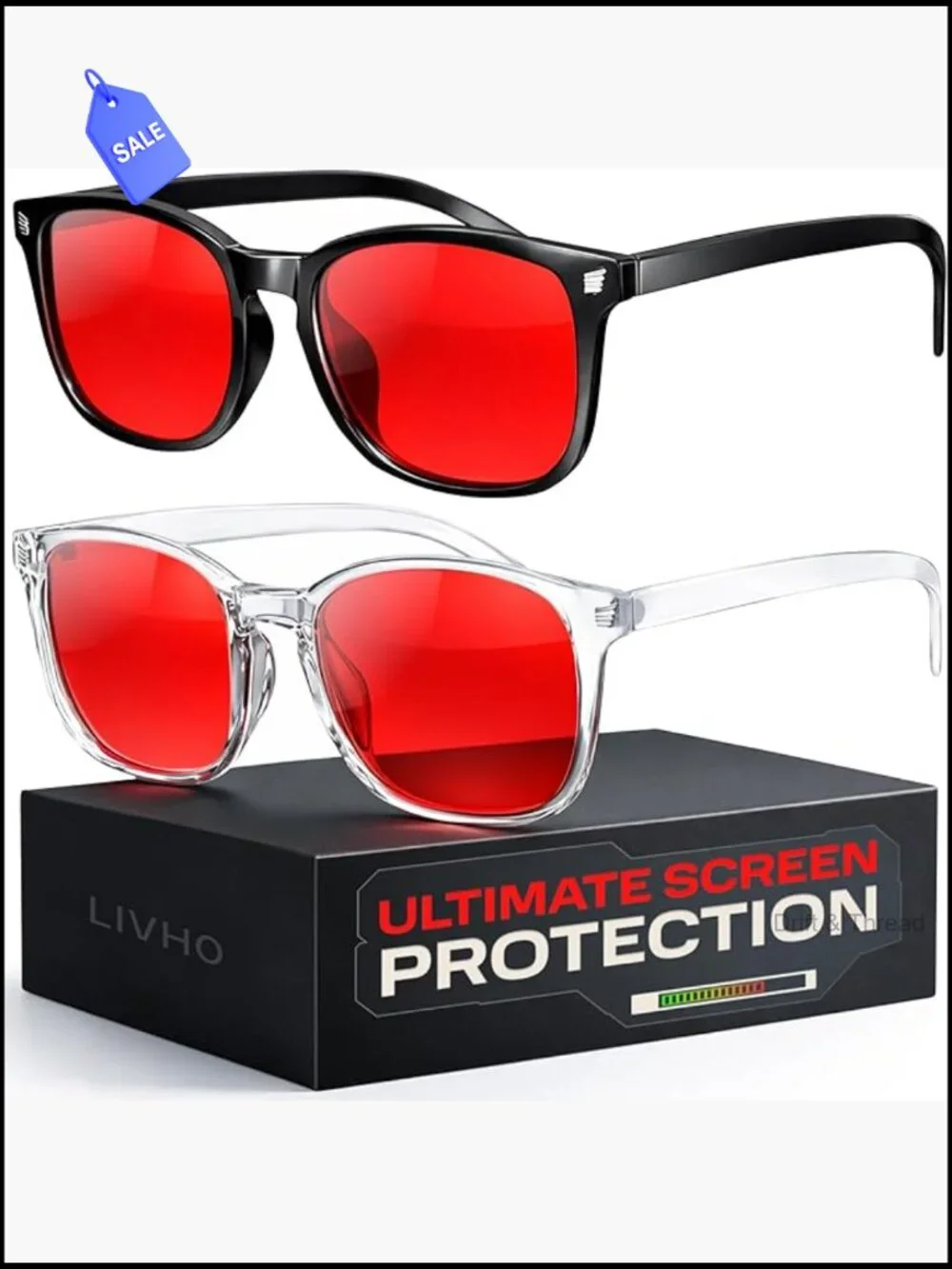 Blue Light Blocking Gaming Glasses TR90 Frame Anti Glare Computer UV Protection